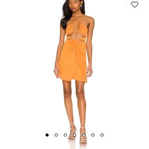 For Love + Lemons Mallory Mini Dress in Orange